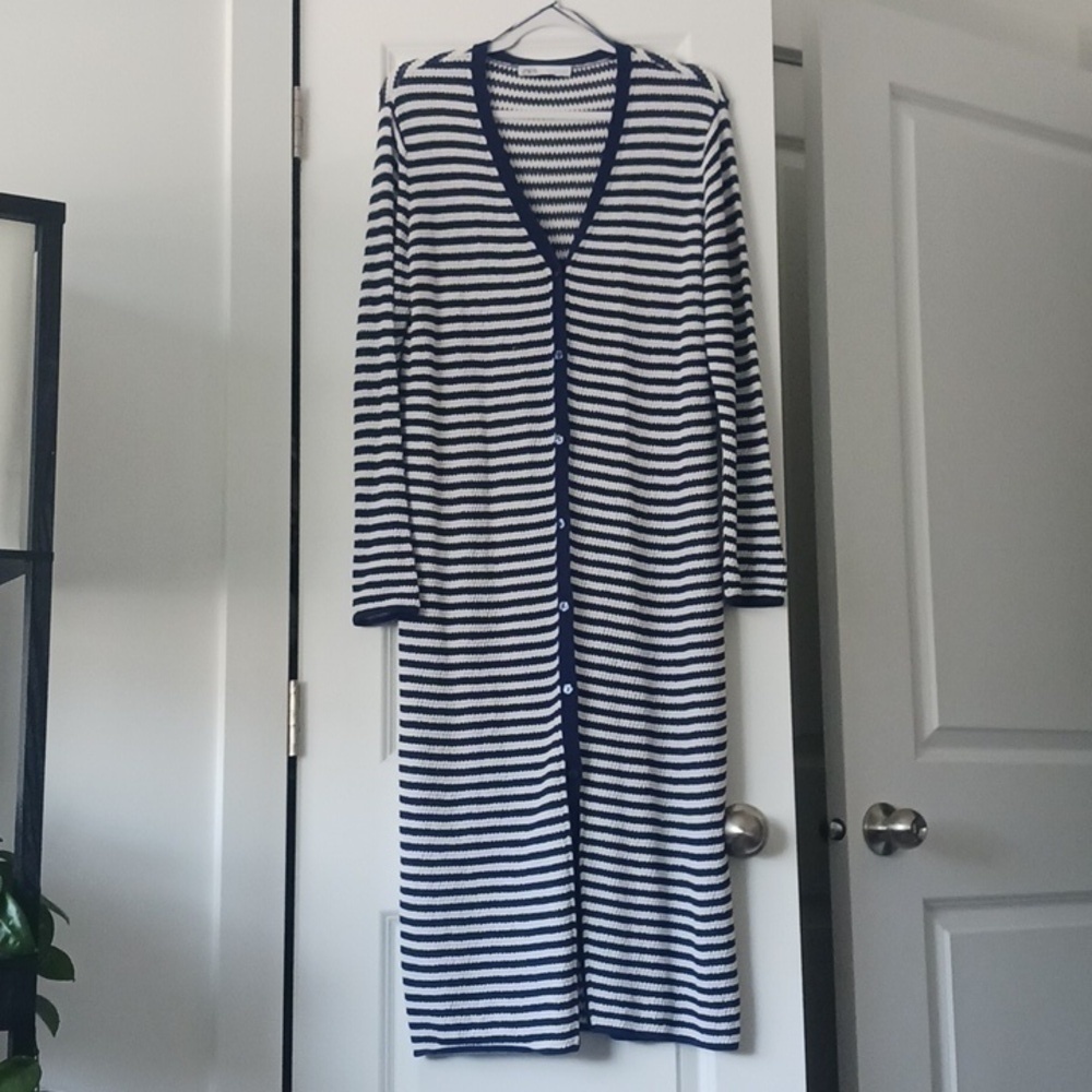 Zara Long Striped Duster - Picture 2 of 7
